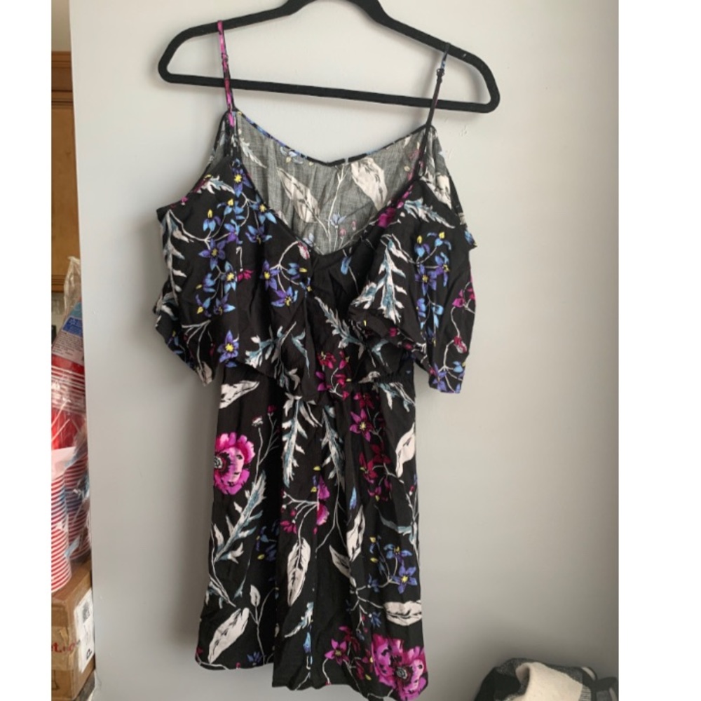 Express black floral dress